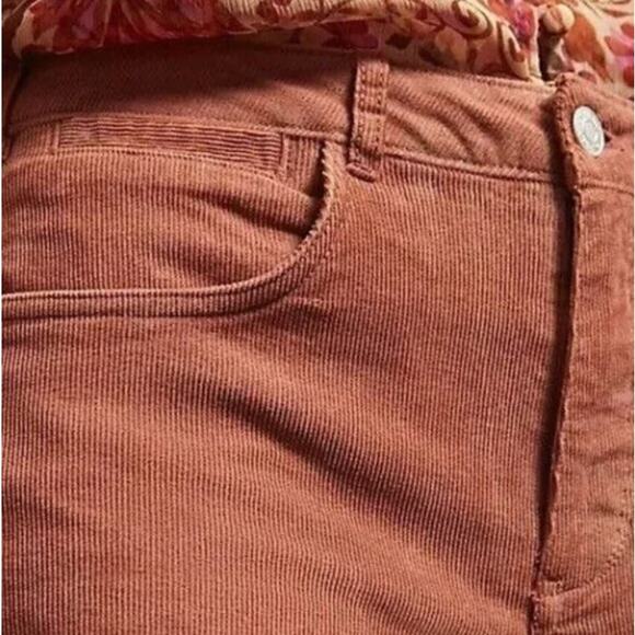 ANTHROPOLOGIE x PILCRO Gwen Wide Leg Corduroy Pant Rose Pink Sz 29T NWT $128 N37 - Picture 5 of 6